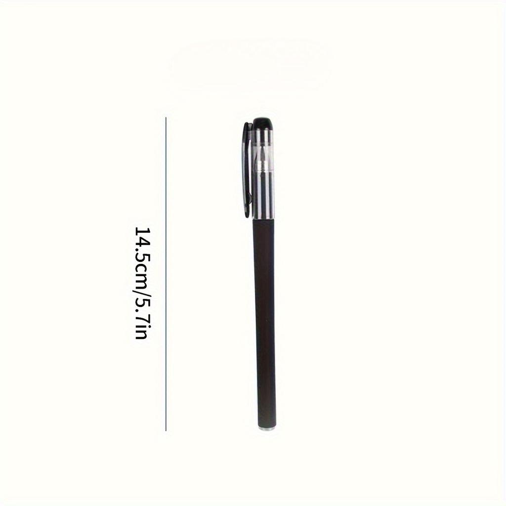 5pcs Gel Pens - 0.5mm Fine Tip, Quick-Drying, Black Ink - Office and School Essentials