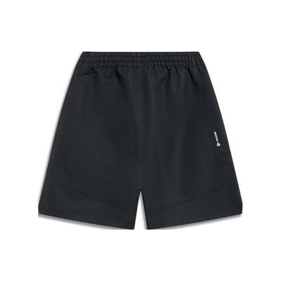 Li Ning Badfive Series Písmenkové Stredne Vysoký Pás Rovné Voľné Šortky Pánske Šortky Čierne AKST291-2