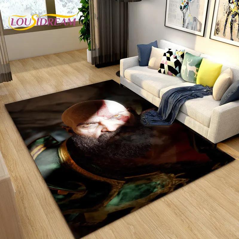 God of War Game Gamer Area Rug Large,Carpet Rug for Living Room Bedroom Sofa Doormat Decoration,Kids Play Non-slip Floor Mat