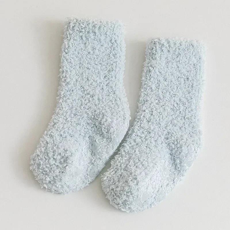 Kids Socks Thick Cold Winter-Socks Super Warm Students Children Snow Sock Baby Christmas Gifts Coral Fleece Non-slip