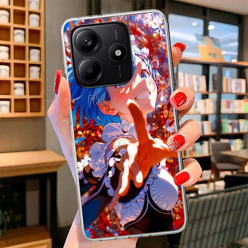 R-Rem Re Zero Anime Phone Case For Xiaomi Redmi Note 15 14 13 12 11 10 Pro Plus 14S 12S 11S 11T 11E 10S Soft Fundas Shell Redmi