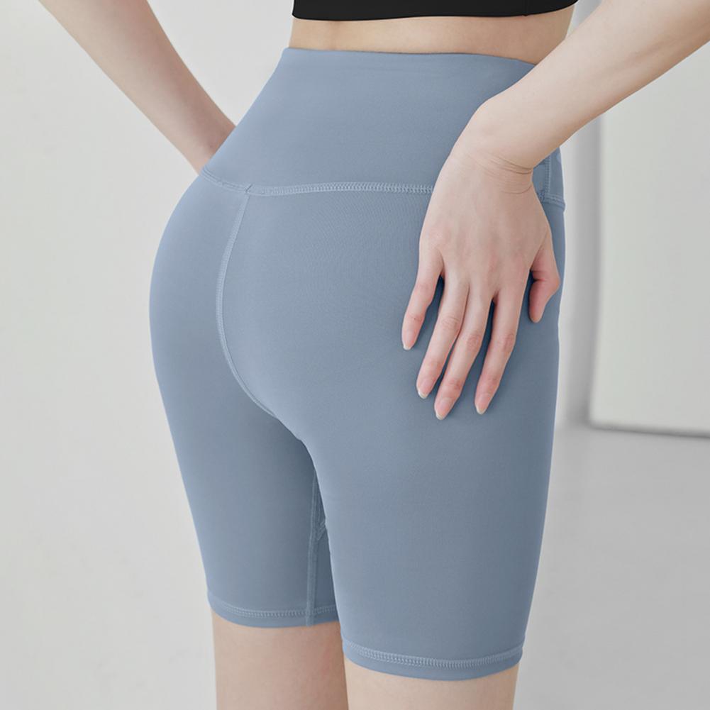 Yoga Shorts Slim Fit High Elasticity Tummy Control Seamless Quick Dry Hollow Out Anti-exposure Butt Lifted Soft High Waist Joggi