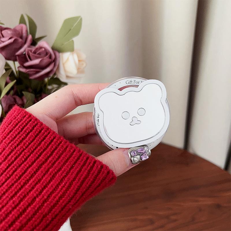 Magnetic Mobile Phone Airbag Bracket Magsafe Watching Drama Cute Bear Wind Mirror Sticker Portable Niche