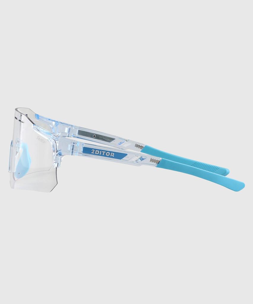 Tuditeo Nus Goggles Uv Protection Athletic Sunglasses C7 Photochromic Blue/Clear Frame Blue