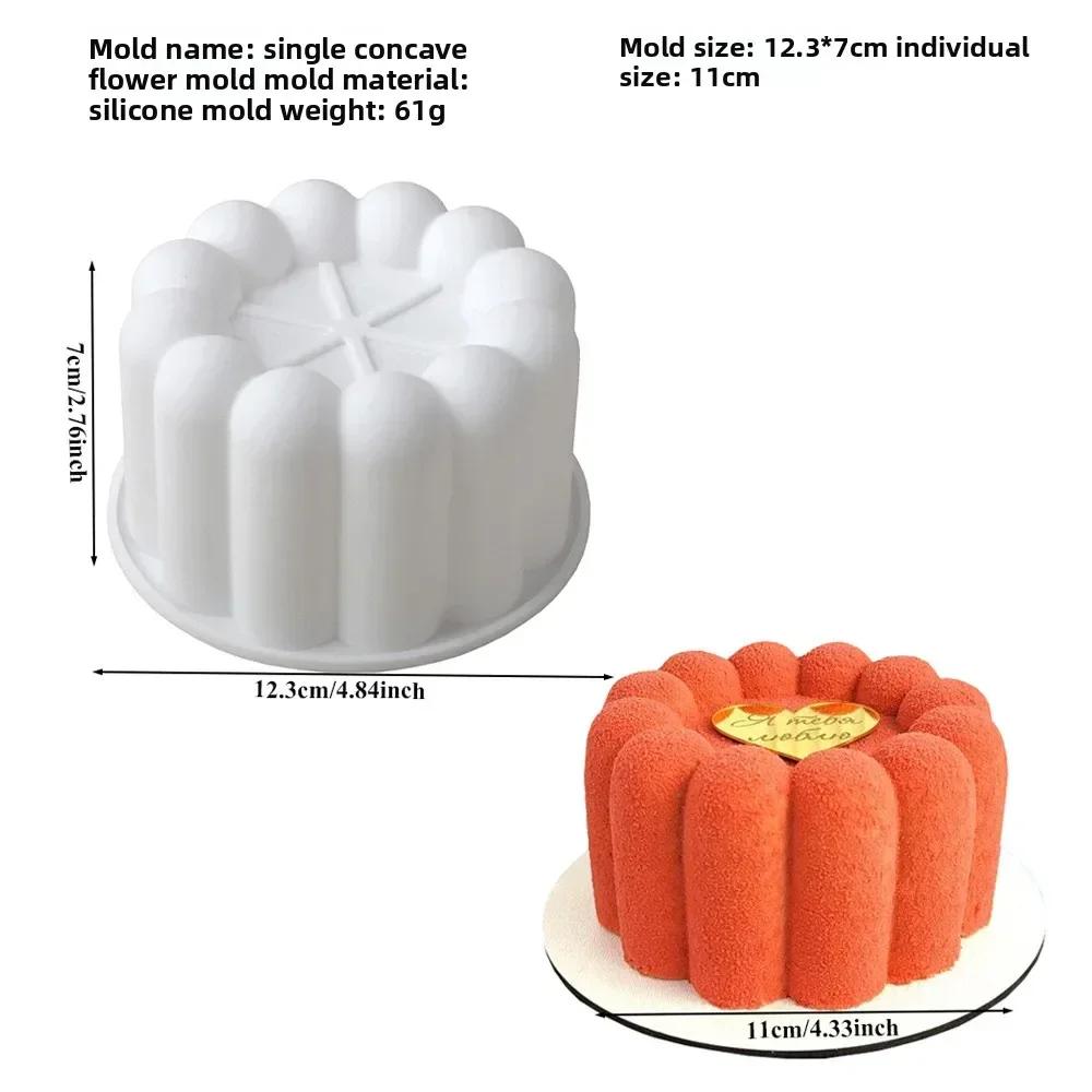 Round Heart Star Square Bento Cake Silicone Mold Chocolate Mousse Mould Soap Candle Gypsum Making Moulds Kitchen Bakeware