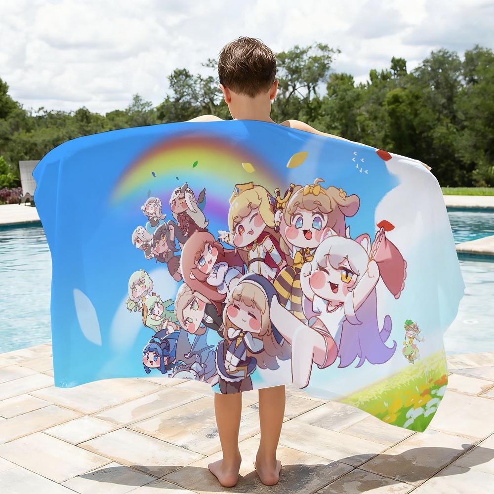 Cartoon Game T-Trickcal-S Cute Towel Shower Sauna Travel Spa Quick Dry Gym Accessories Soft Large Beach Towels