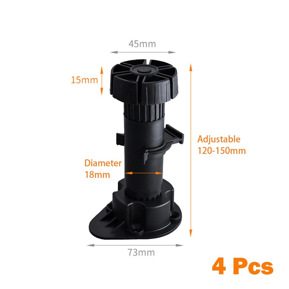 Cabinet Legs Plinth Feet Set of 4 Adjustable for Easy Furniture Leveling