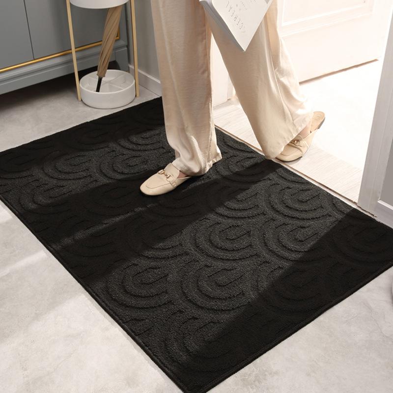 Solid Color Door Entry Door Floor Mat Door Mat Household Front Door Entrance Entrance Water Absorbent Dirt and Non-slip Mat Carpet