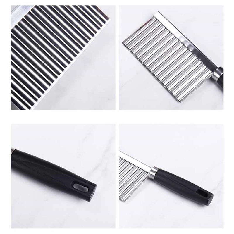 Multifunctional Wave Corrugated Onion Potato Slices Wrinkled French Fries Salad Cutting Knife