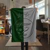 Algeria football Printed Flannel Blanket, soft throw for bedroom sofa, washable,soccer fan merchandise, great gift.