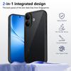 KEYSION Matte durchscheinende schwarze Handyhülle für VIVO V60 Lite 5G Weiches Silikon+PC Klare stoßfeste Rückseite für IQOO Z10R 5G