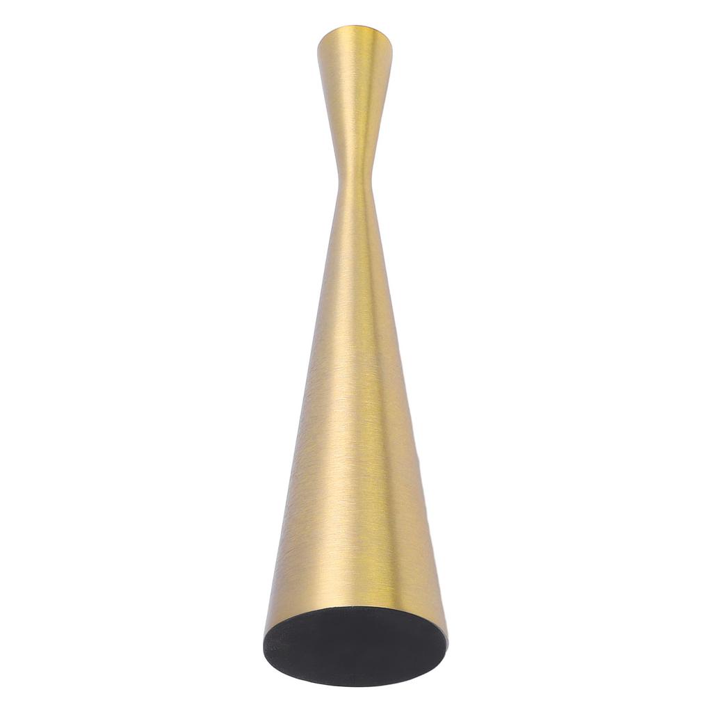 Geometric Candle Holder Aluminum Gold Taper Candlestick Holder Decor for 3cm Candle L 6 X 26.5cm /