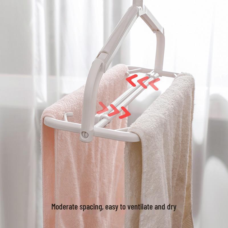 Japanese Windproof Retractable Folding Clothes and Towel Drying Rack