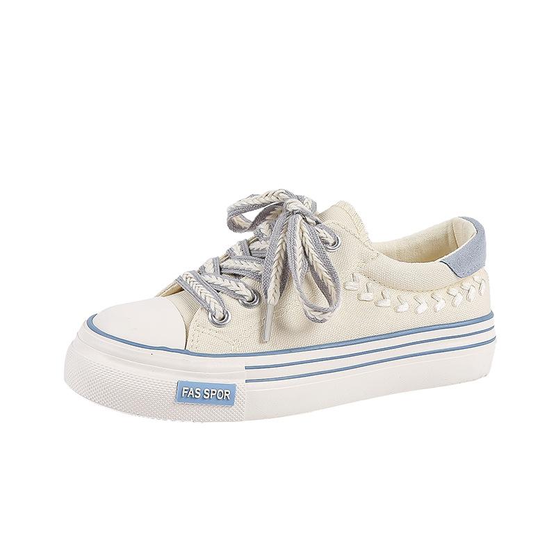 Chaussures d'été à plateforme en toile chaussures pour femmes nouveau printemps et automne chaussures de sport décontractées chaussures de skate polyvalentes à tige basse