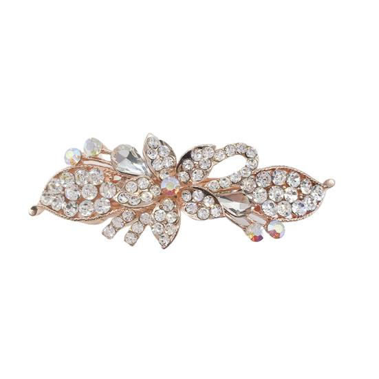 Fashion Women Rhinestone Hair Clip Flower Barrettes Hairpin Spring Headwear