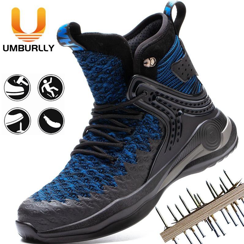 

Anbaili labor insurance shoe manufacturers wholesale anti-smashing and anti-piercing, light and breathable, comfortable safety shoes, protective shoes 37 синій