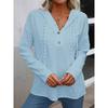 Felpa con cappuccio a occhielli e bottoni a tinta unita, felpa casual a maniche lunghe con coulisse, abbigliamento da donna