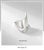 Irregular Polished S925 Sterling Silver Thumb & Index Ring for Women