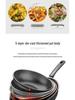 Maifan Stone Non-stick Wok Stir-fry Pan, Thickened Flat-bottom, Multi-layer Die-cast, Universal Stove Compatible.