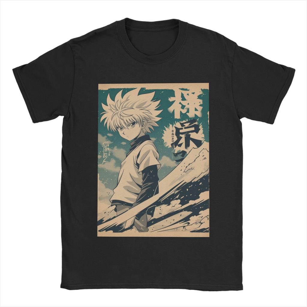 Killua Hunter X Hunter 2026 Summer Mens Tshirt Cotton Retro Tshirt Mens Womens Fashion Pure Cotton Tshirt Street Wear Y2K