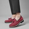 Handmade Men Casual Elevator Loafers Hidden Inner Height Increase Slip-On Comfortable Driving Shoes Moccasin New Insole Red