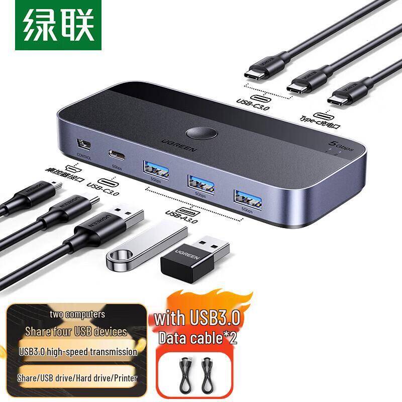 UGREEN USB 3.0 KVM Switch 2-In-4-Out