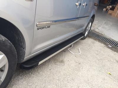 Door Molding (4 Pcs, Stainless Steel) Maxi Base, Carmos - Turkish Steel for Volkswagen Caddy 2010-2015