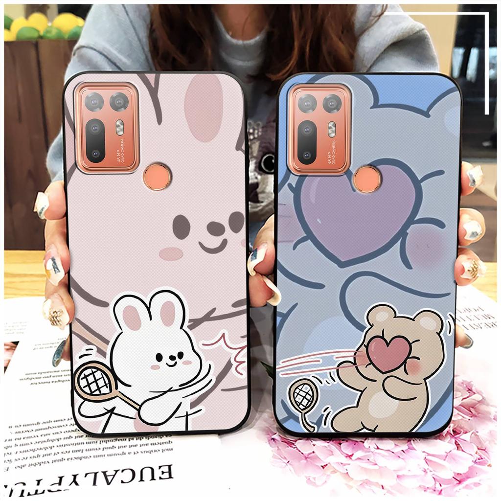 Cute Dirt-resistant Phone Case For HTC Desire 20 Plus/D20+ Couple Waterproof Soft Case Durable Cartoon Full Wrap TPU
