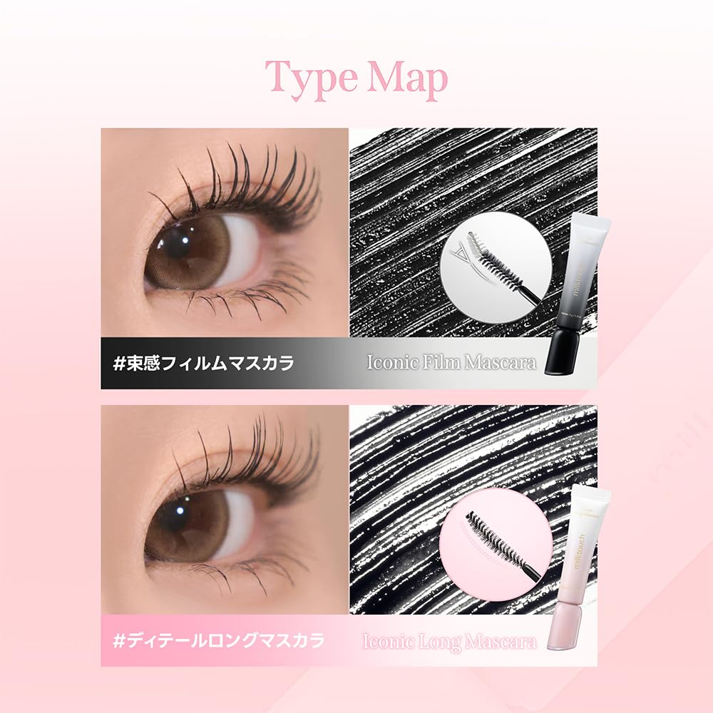 Milk Touch Iconic Mascara Waterproof Fiber (Long) Curl-Keeping