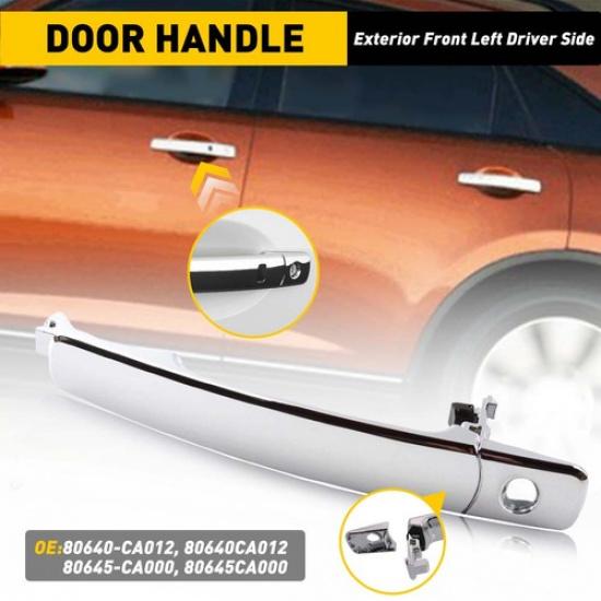 Front Left Door Car Chrome Handle Fit 2008 2010 2009 2011 2012 2013 Nissan Rogue