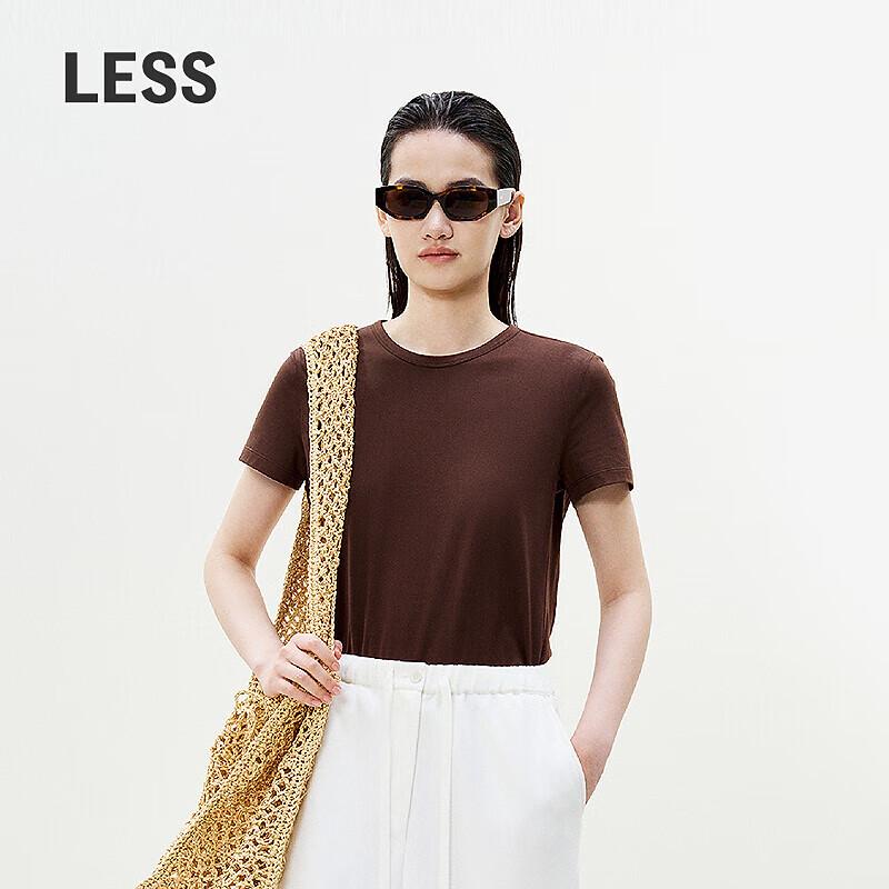 LESS 2025 Summer Round Neck Short Sleeve T-Shirt