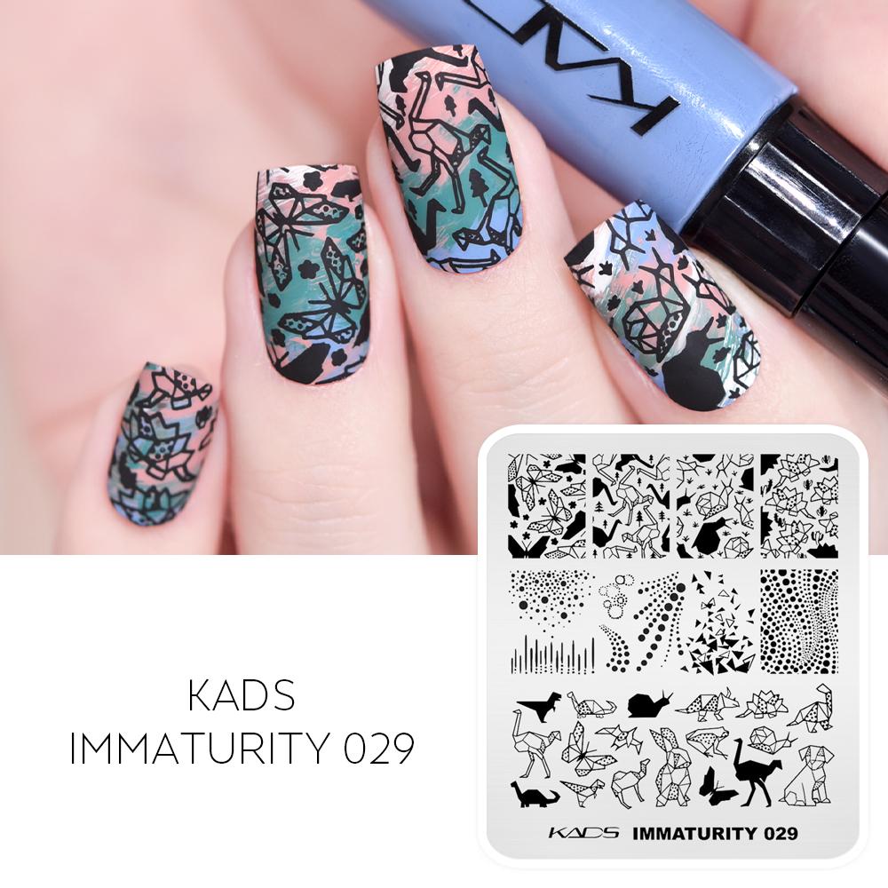 kads Nail Stamp Plates Nature Flower Animal Images Stamping Templates Nail Printing Stencil Tools for Nail Art Design