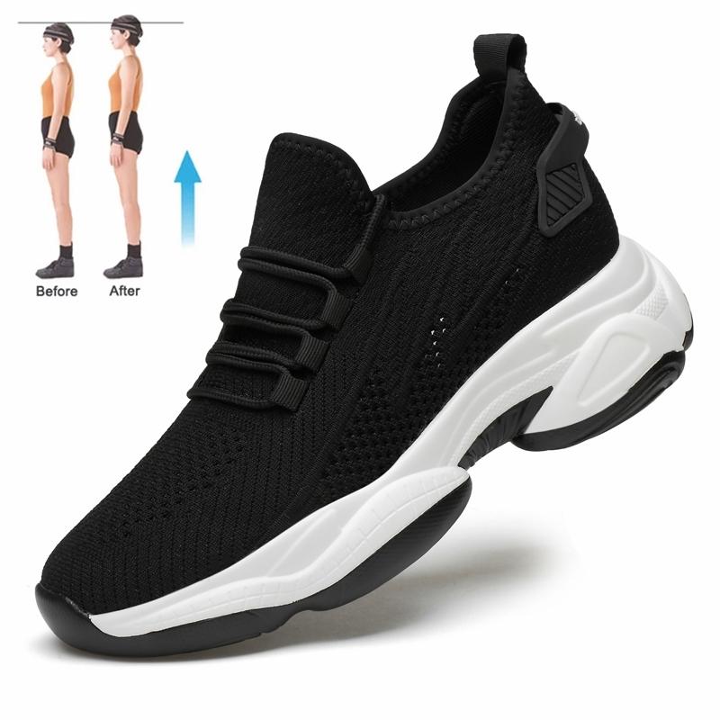 Fashion Summer Breathable Sneakers Men Elevator Shoes Height Increase Shoes For Men Casual Insole 7cm Sport Shoes Man Shoes Taller Shoes