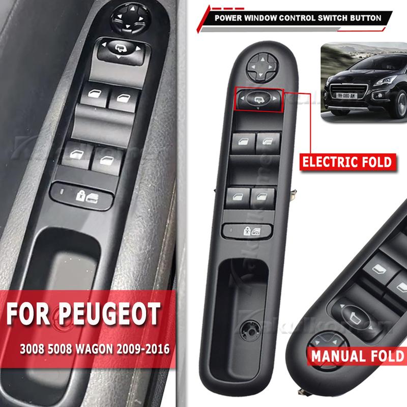 For Peugeot 3008 5008 Hatchback Wagon Car Electric Master Power Window Control Switch Glass Button 96650620ZD 96650621ZD