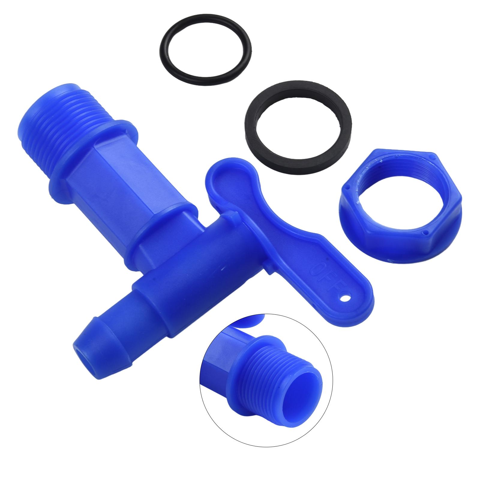 Water Butt Tap Faucet 1pcs 25.4mm Thread Adaptor Beer синий