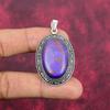 Purple Copper Turquoise Pendant, 925 Solid Sterling Silver Jewelry, Gemstone Pendant, Gift For Her Handmade Dainty Jewelry