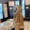 Fur Integrated Lamb Wool Coat Women's Winter New Thickened Hooded Lamb Wool Imitation Fur Fur Coat