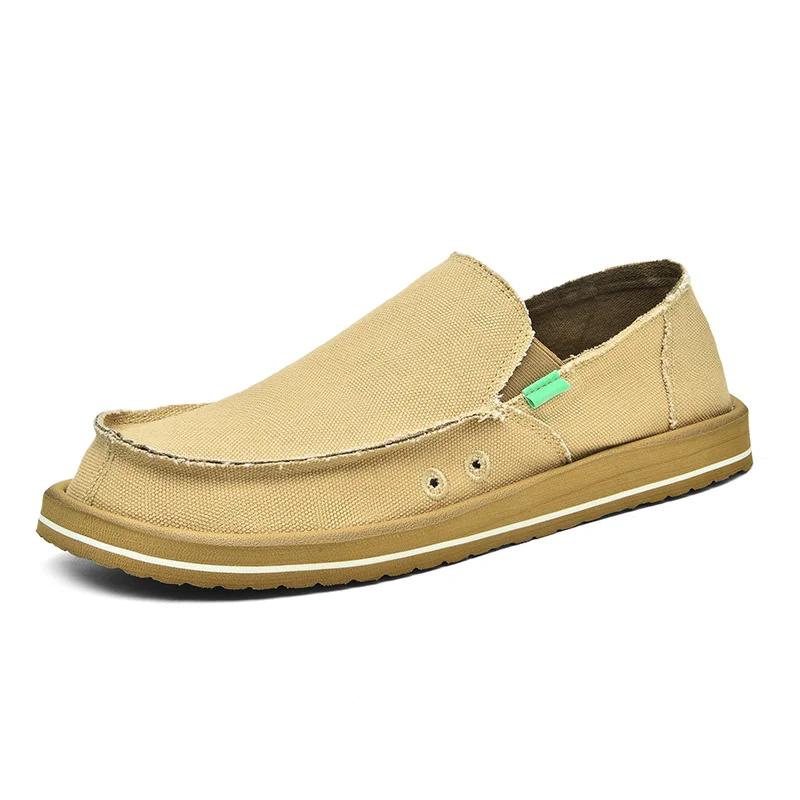Spring Handmade Canvas Men Casual Shoes Design Sneakers Man Loafers Breathable Low Top Flat Shoes Soft Driving Zapatillas Hombre