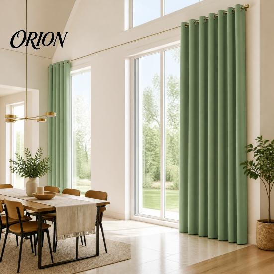 Versatile Home Decor Curtains 1 Panel Blackout Curtain, 39 Inch Wide, Heat & Light Blocking Soft Drape Window Shades Grommet Top, Thermal Insulated
