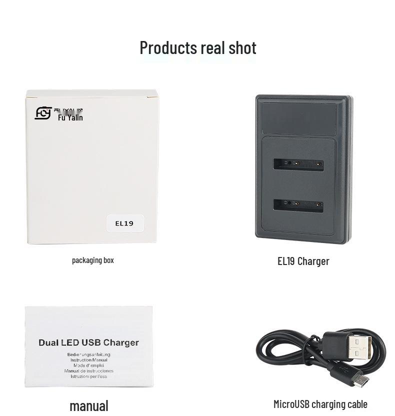 ENEL19/40B Universal Charger for Olympus Camera LI-42B and NP45 Batteries