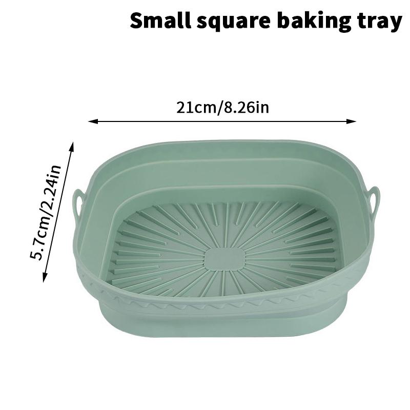 Foldable Air Fryer Silicone Mould Reusable Air Fryer Basket Food Safe Non Stick Air-Fryer Kitchen Accessorie Cooking Tool