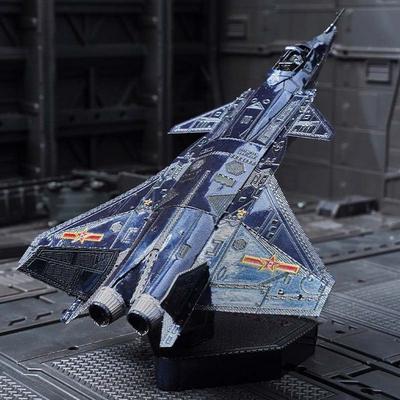 3D Three Dimensional Metal Fighter J 20 Stealth Fighter Color Model Assembly Toy Figures In Korea