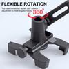 Motorcycle Phone Holder Aluminum Alloy Motorcycle Phone Mount 360 Degree Rotation Cell Phone Holder Fits All Phones 2.4-3.7inch