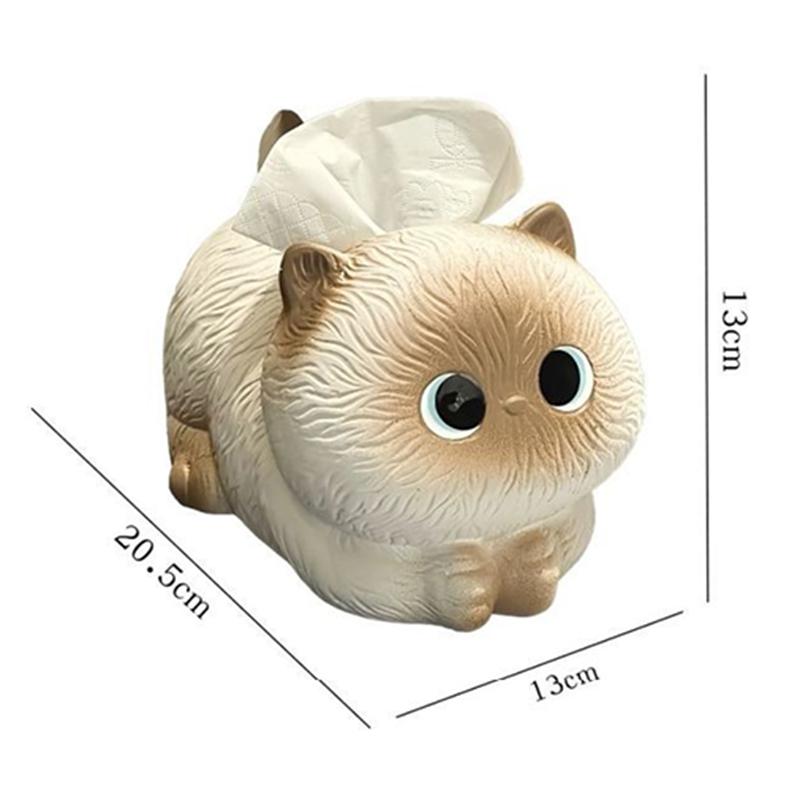 

Ceramic Tissue Box Cute Siamese Cat Tissue Case Luxury Pull Out Napkin Organizer Boxes Aesthetic Napkin Cases Table Decorations белый