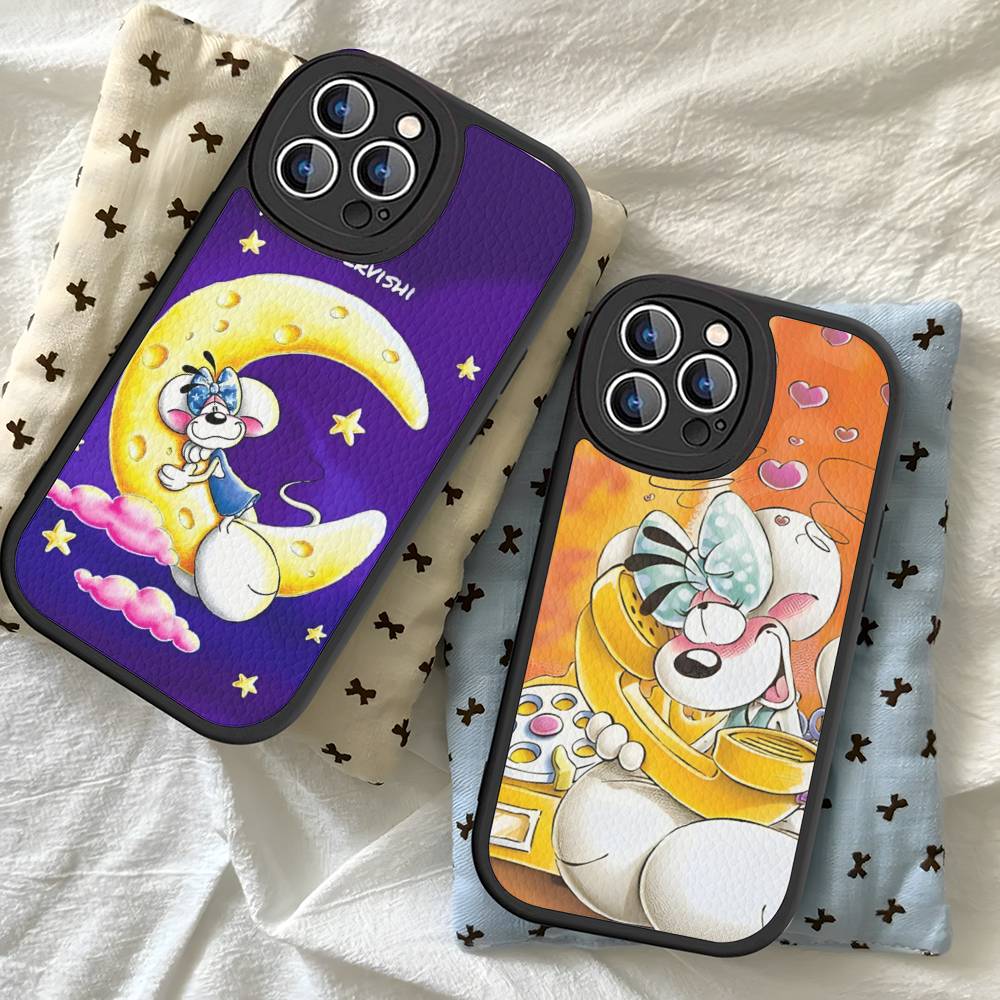 Cartoon D-Diddl Phone Case For IPhone 16 15 14 13 12 11 Pro Max Plus Leather Shockproof Cover