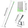 4 Section Telescopic Garden Shovel For Outdoor Use Stainless Steel Design Weeding Hoe For Grass Soil Moss Clearance