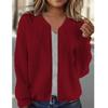 Textured Zip Up Bomber Jacket, Casual Solid Long Sleeve Outerwear, Women's Clothing