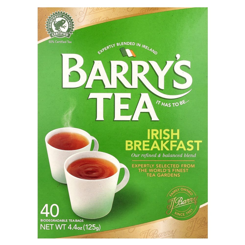 Barry s Tea Irish Breakfast Tea Bags, 40 Count, 125g (4.40oz)