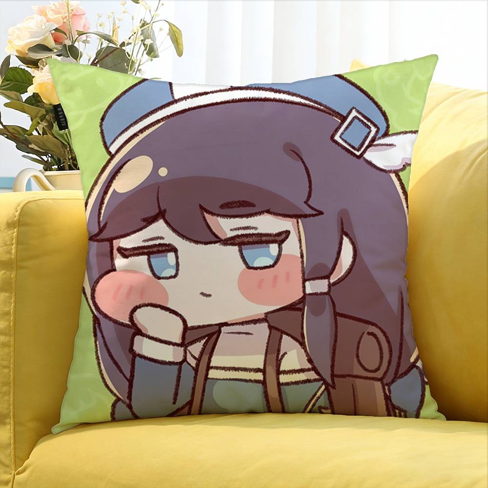 Trickcal Chibi Go G-Game World Various Sizes Square Pillow Case For Car Home Bedchamber Decor