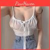 Neckline Womens Tops Large Laceup Lowcut Tops Drawstring Pleated Thin Bottoming Tank Tops